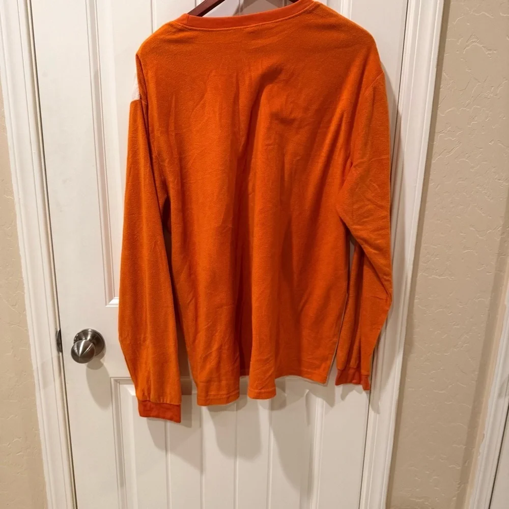 Disney Halloween*NO SIZE TAG* Long Sleeve T-Shirt Mickey & Friends Orange White - Picture 5 of 10